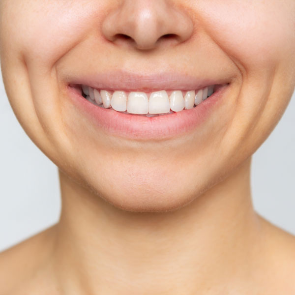 closeup of woman smiling